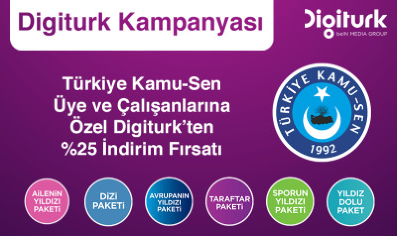 DİGİTURK İLE KONFEDERASYONUMUZ ARASINDA ÜYELERİMİZE ÖZEL ANLAŞMA DEVAM EDİYOR